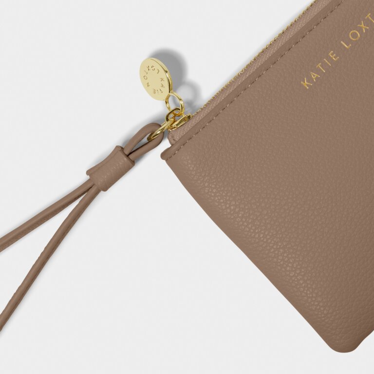 Katie Loxton Mocha Small Wristlet Pouch