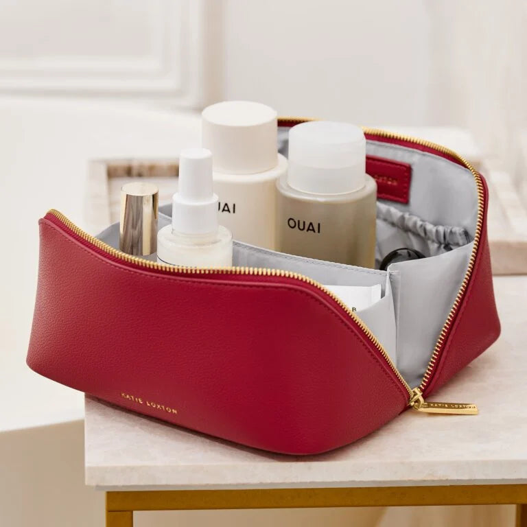 Katie Loxton Garnet Red Medium Make Up & Wash Bag