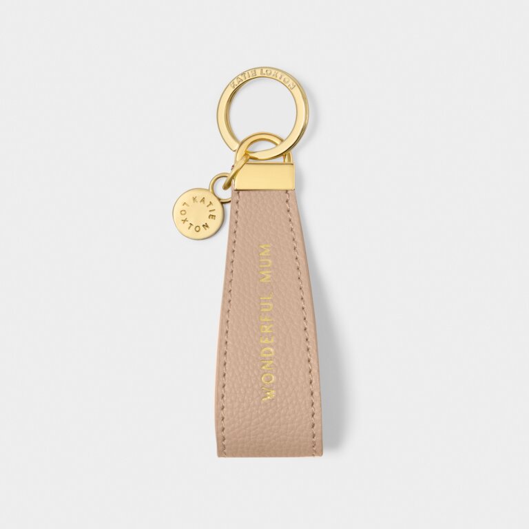 Katie Loxton Nude Pink Wonderful Mum Loop Keyring