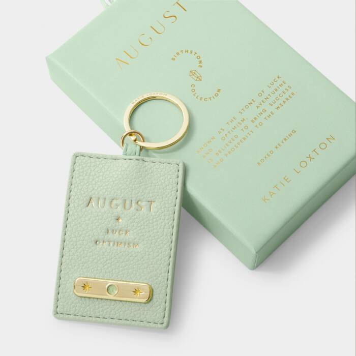 Katie Loxton Sage Green August Birthstone Keyring