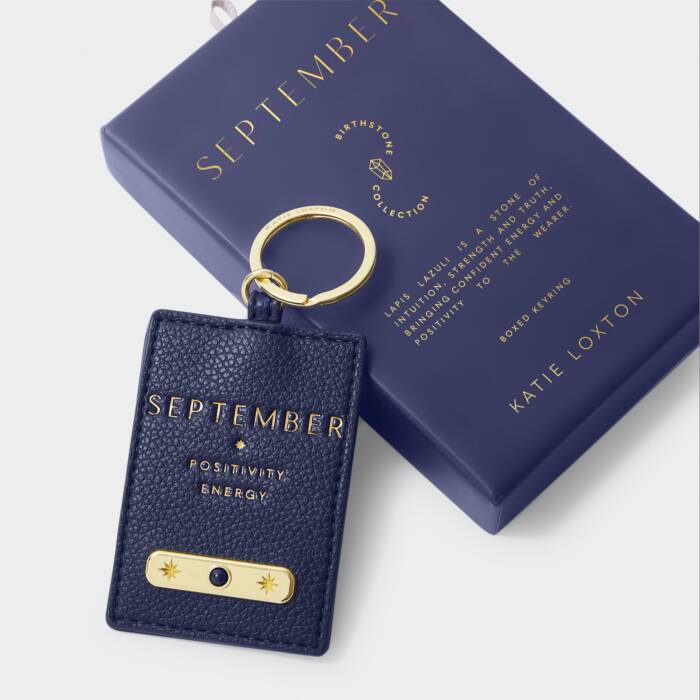 Katie Loxton Deep Navy September Birthstone Keyring