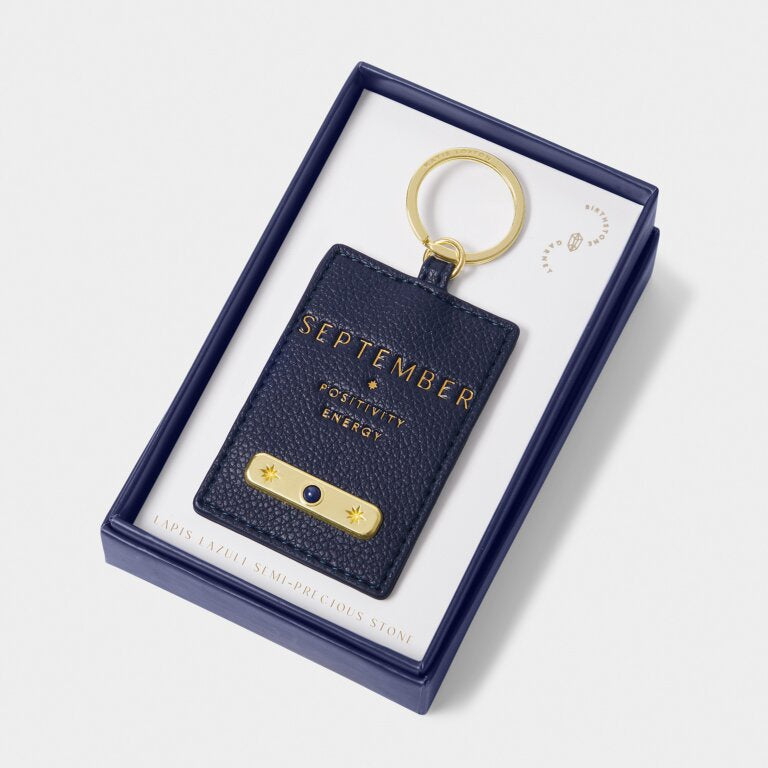 Katie Loxton Deep Navy September Birthstone Keyring