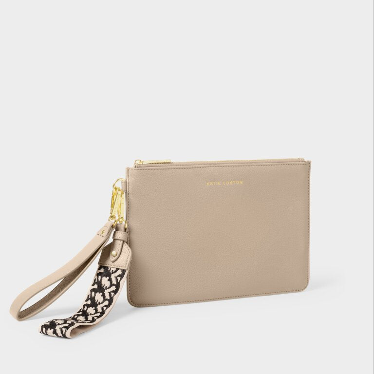 Katie Loxton Light Taupe Hallie Wristlet Pouch