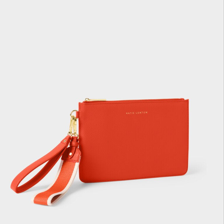 Katie Loxton Deep Orange Hallie Wristlet Pouch