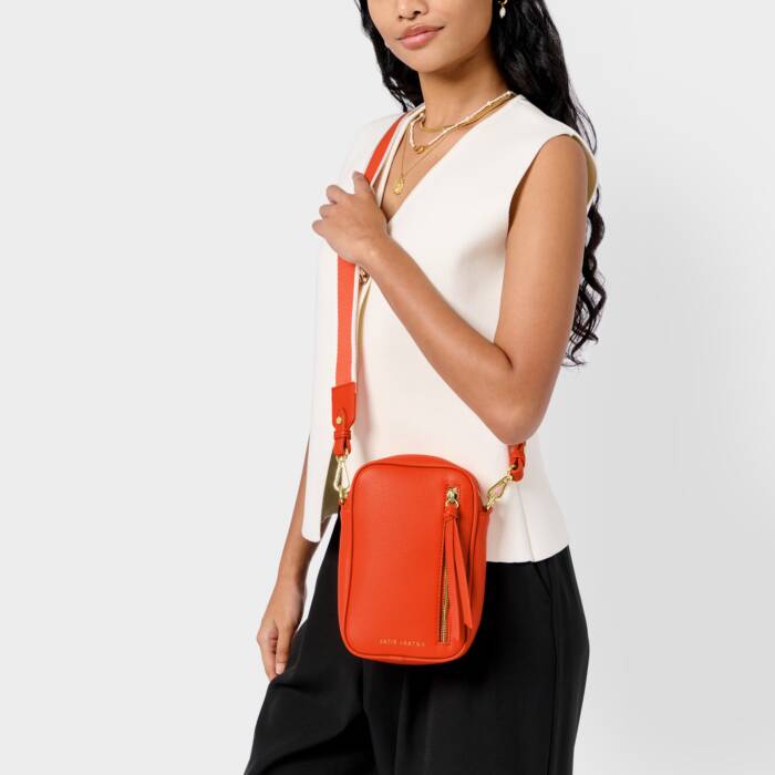 Katie Loxton Deep Orange Hallie Small Crossbody Bag