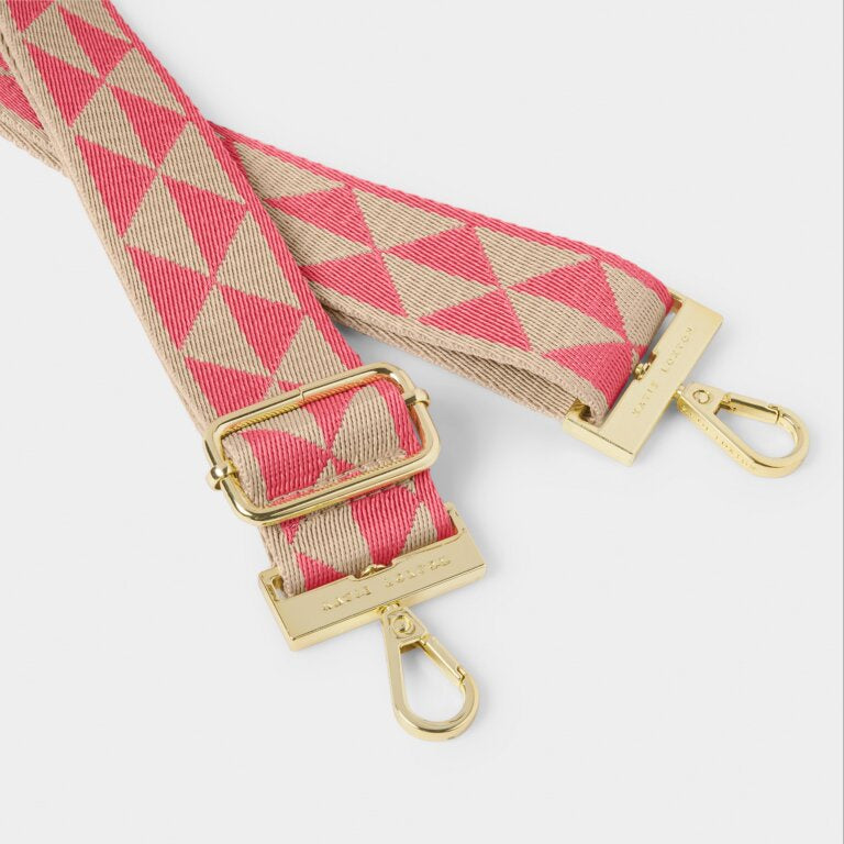 Katie Loxton Coral Geometric Triangle Canvas Strap