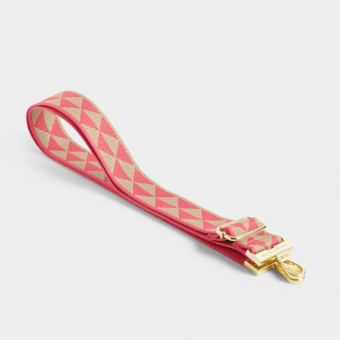 Katie Loxton Coral Geometric Triangle Canvas Strap