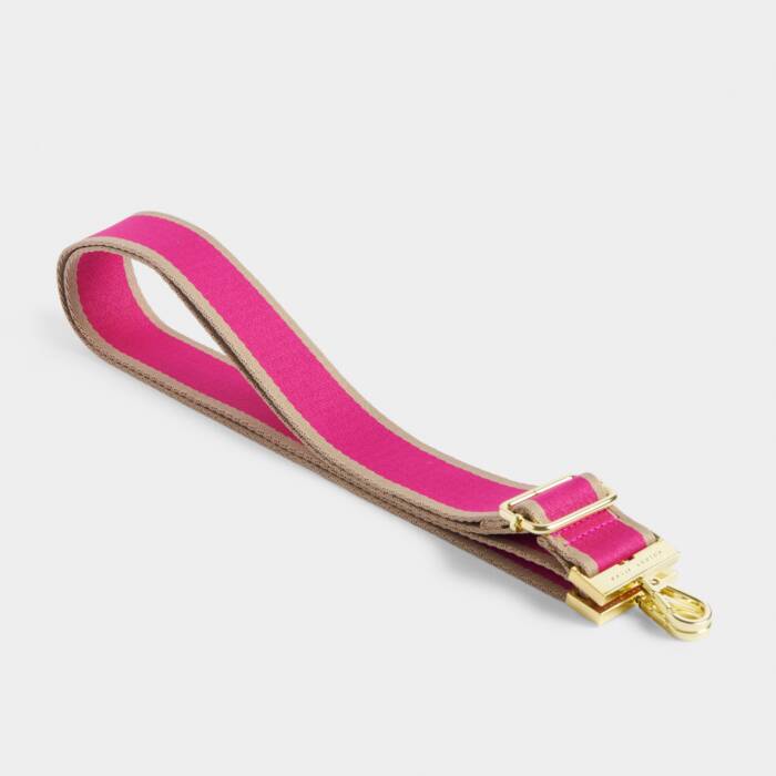 Katie Loxton Magenta Stripe Canvas Strap