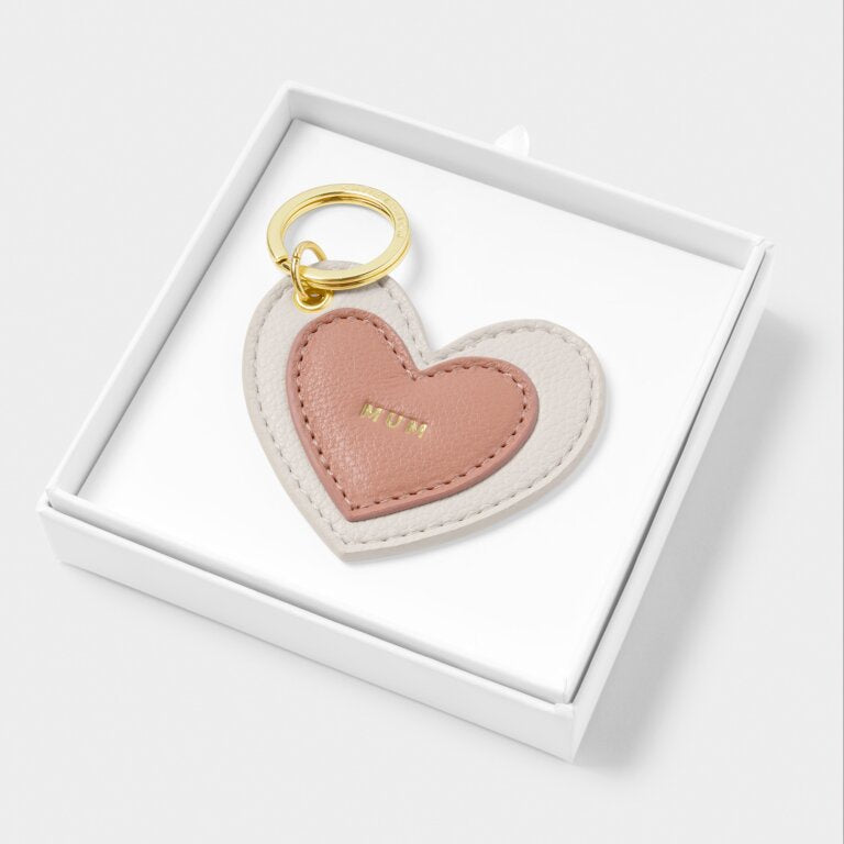 Katie Loxton Off White & Peony Blush Mum Boxed Keyring