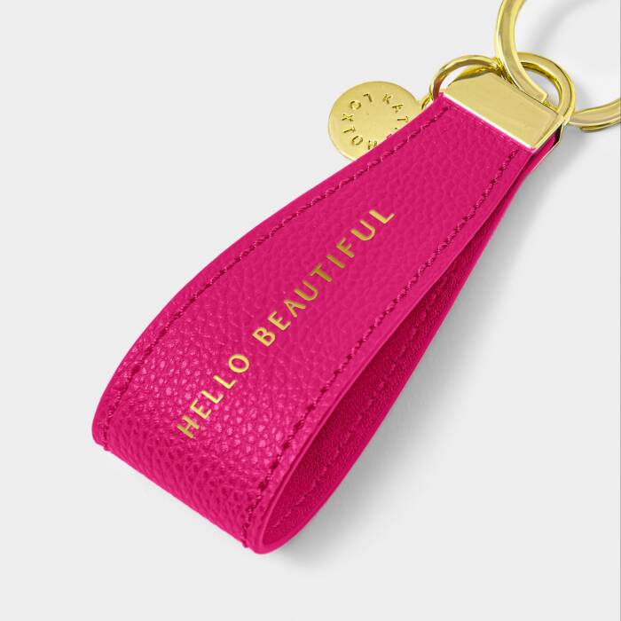 Katie Loxton Cerise Hello Beautiful Loop Keyring