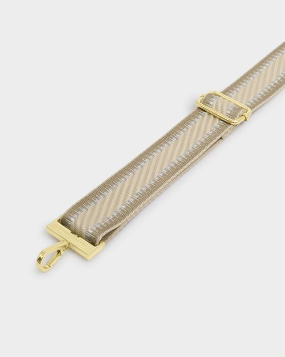 Katie Loxton Light Taupe Stitch Edge Canvas Strap