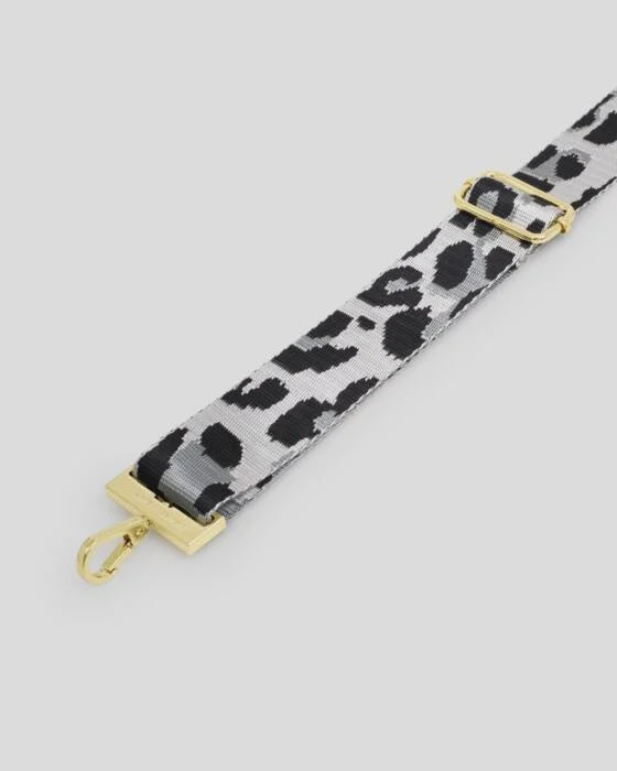 Katie Loxton Black Leopard Canvas Strap