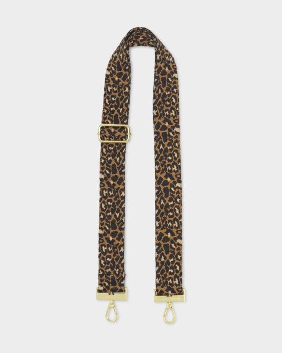 Katie Loxton Taupe Camel Leopard Canvas Strap