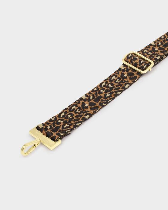 Katie Loxton Taupe Camel Leopard Canvas Strap