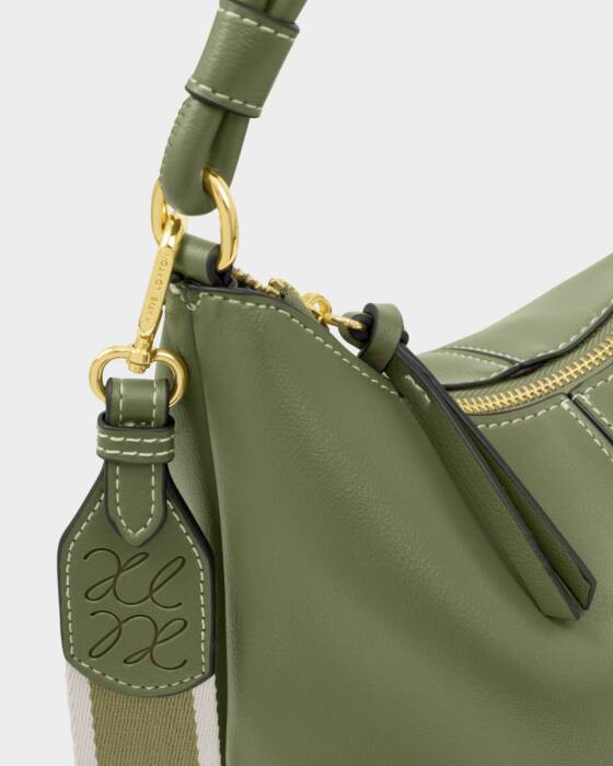 Katie Loxton Khaki Hallie Satchel Bag