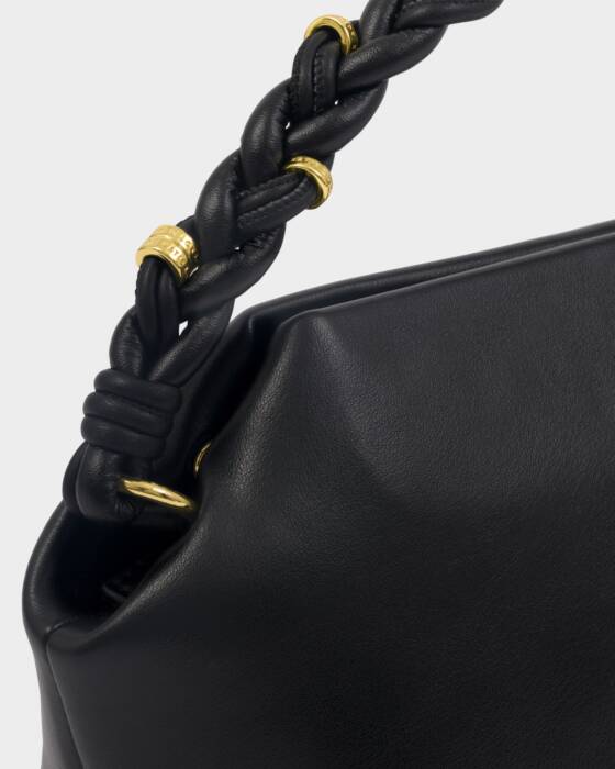 Katie Loxton Black Arden Braided Top Handle Bag