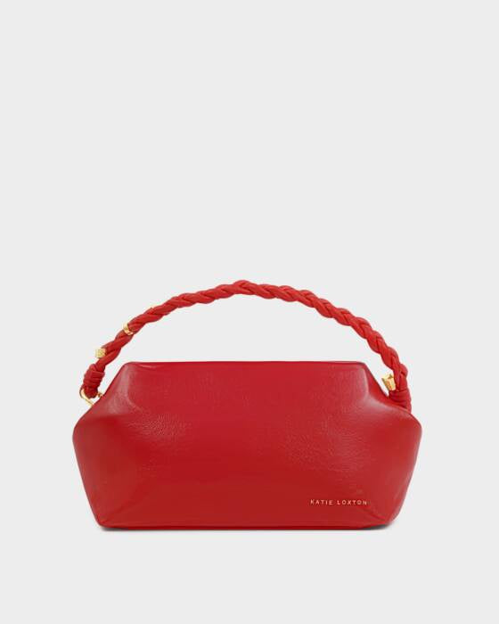 Katie Loxton Red Arden Braided Top Handle Bag