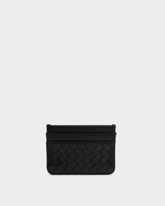 Katie Loxton Black Nova Woven Textured Cardholder