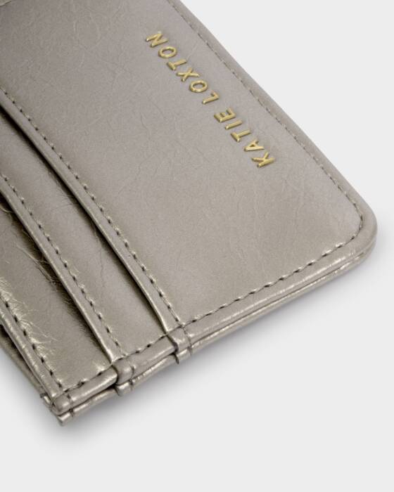 Katie Loxton Pewter Nova Textured Patent Cardholder