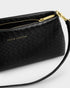 Katie Loxton Black Nova Woven Textured Clutch Bag