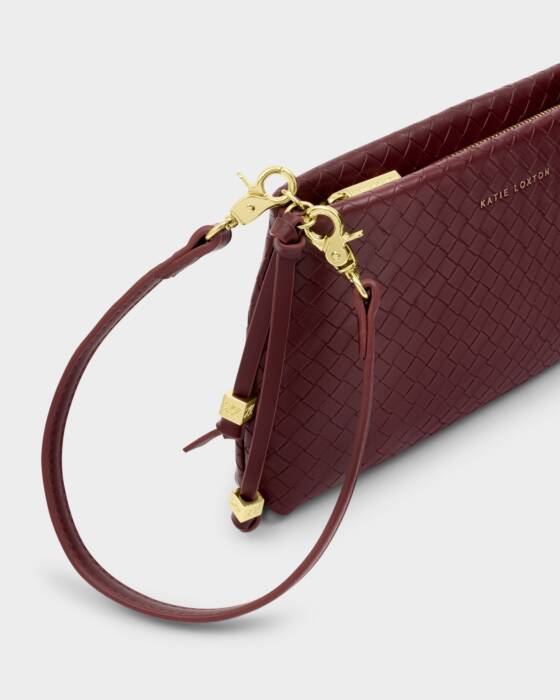 Katie Loxton Cherry Nova Woven Textured Clutch Bag