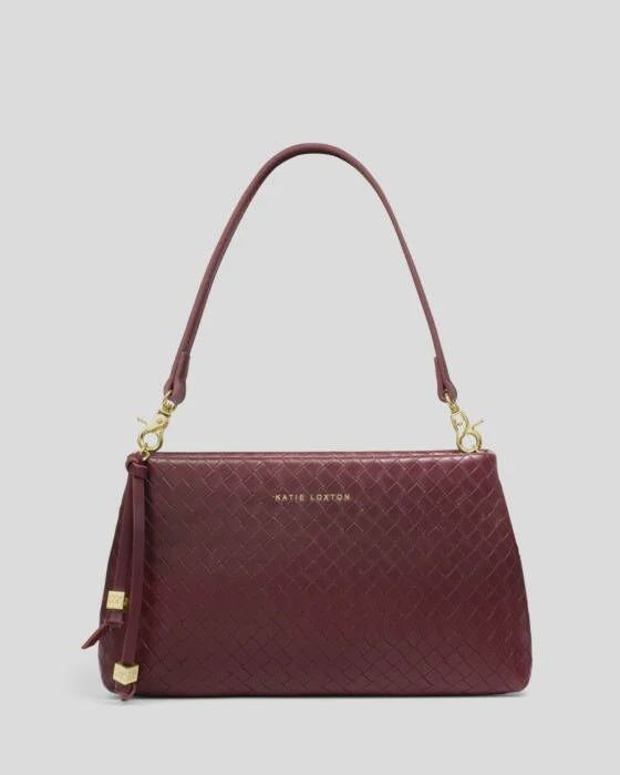 Katie Loxton Cherry Nova Woven Textured Clutch Bag