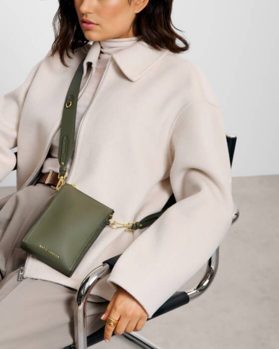 Katie Loxton Khaki Avery Slim Crossbody Bag