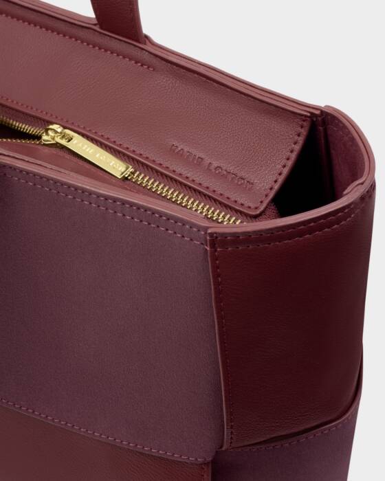 Katie Loxton Cherry Taya Woven Suedette Tote Bag