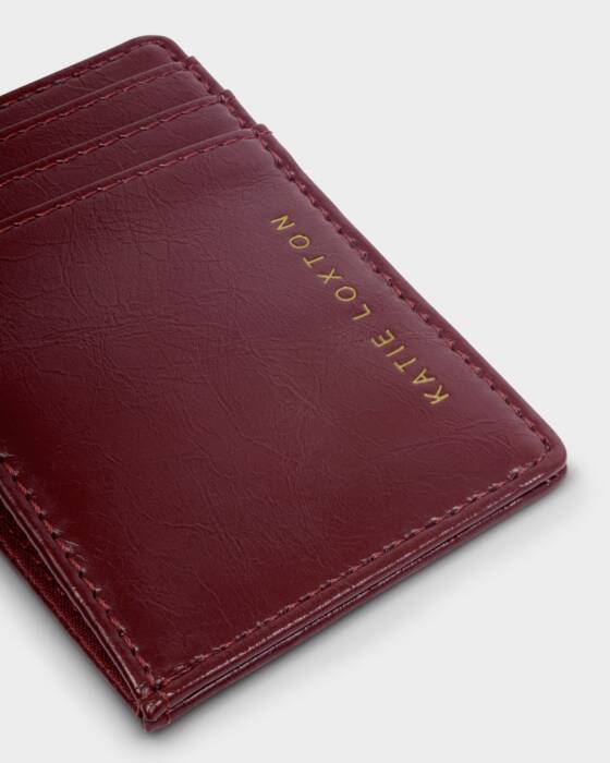 Katie Loxton Cherry Laila Slim Textured Patent Cardholder