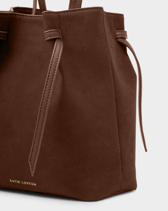 Katie Loxton Chocolate Suedette Celina Bucket Bag