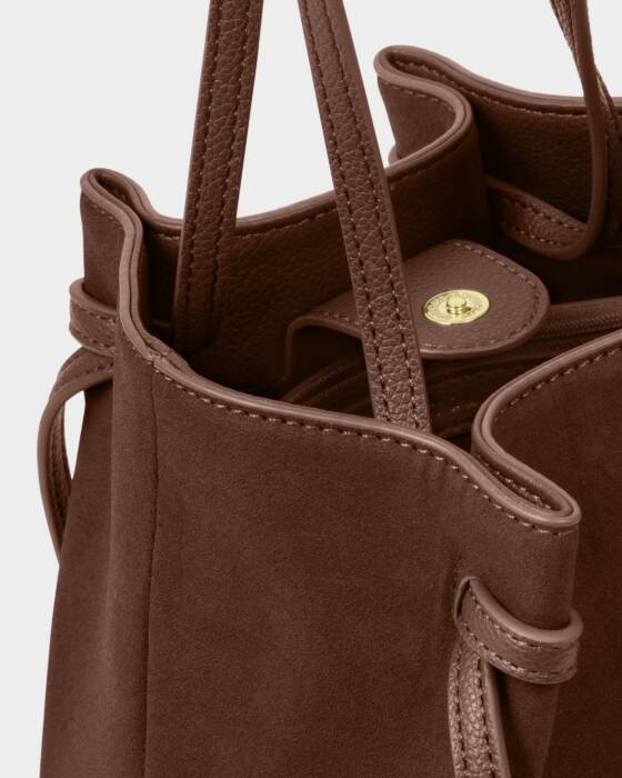 Katie Loxton Chocolate Suedette Celina Bucket Bag