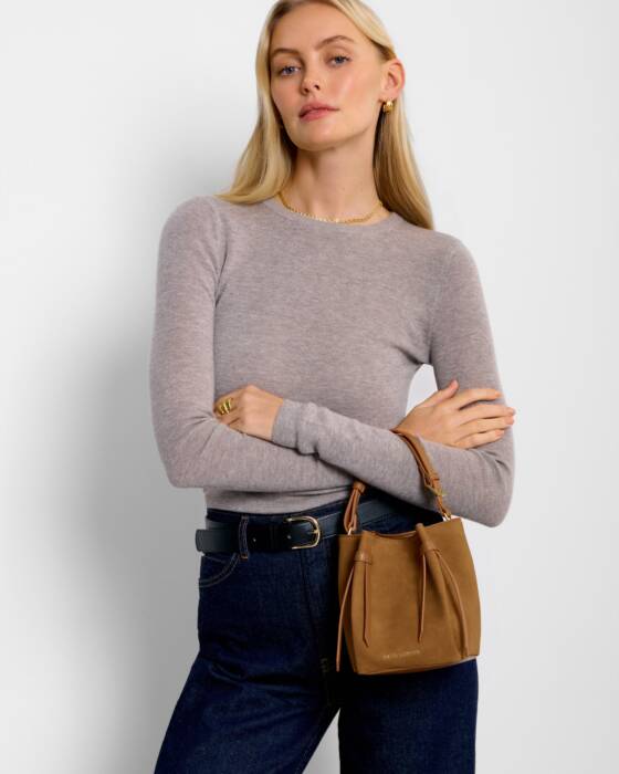 Katie Loxton Caramel Suedette Celina Bucket Bag