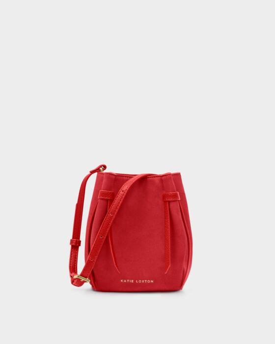 Katie Loxton Red Suedette Celina Bucket Bag