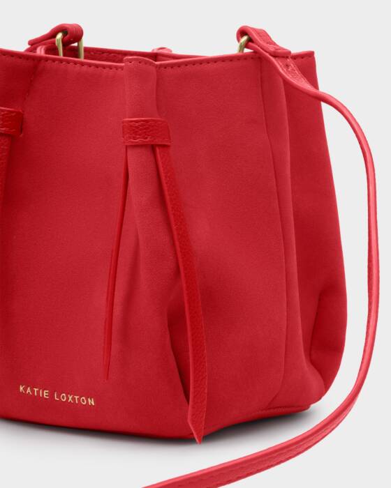Katie Loxton Red Suedette Celina Bucket Bag