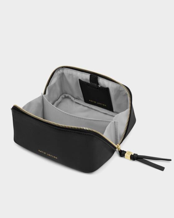 Katie Loxton Black Fold Out Mirror Make Up Bag