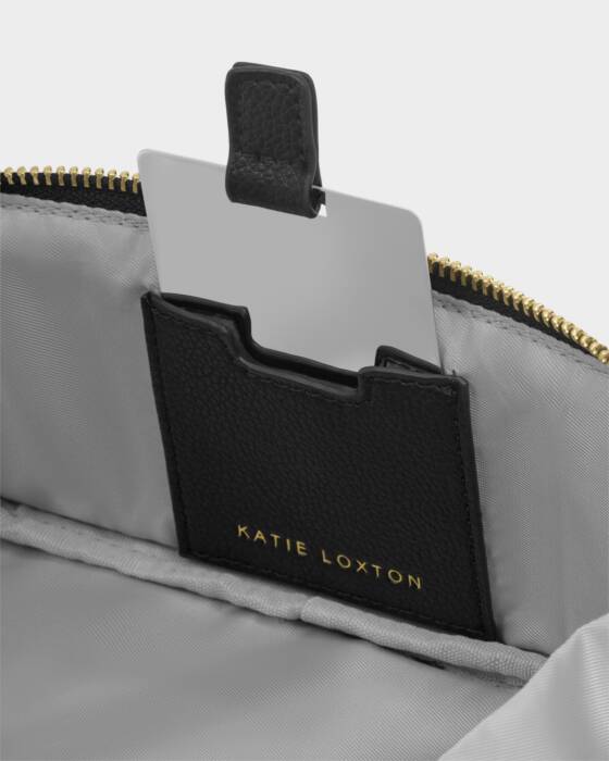 Katie Loxton Black Fold Out Mirror Make Up Bag