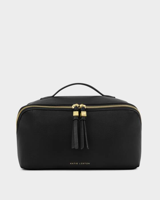 Katie Loxton Black Soho Large Wash & Make Up Bag