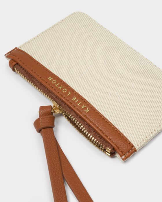 Katie Loxton Canvas Cognac Hallie Coin & Cardholder