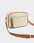 Katie Loxton Canvas Cognac Hallie Crossbody Bag