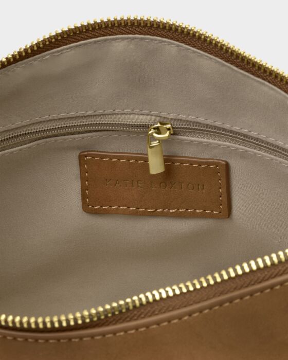 Katie Loxton Caramel Suedette Alize Studded Shoulder Bag