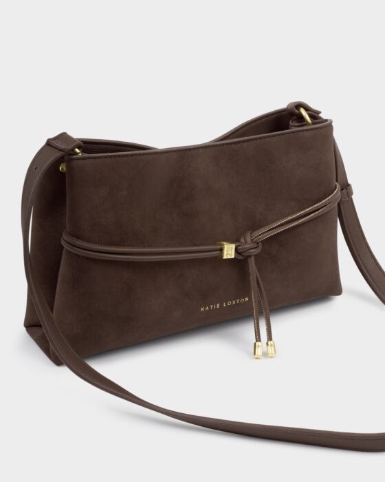 Katie Loxton Bitter Chocolate Suedette Lori Crossbody Bag