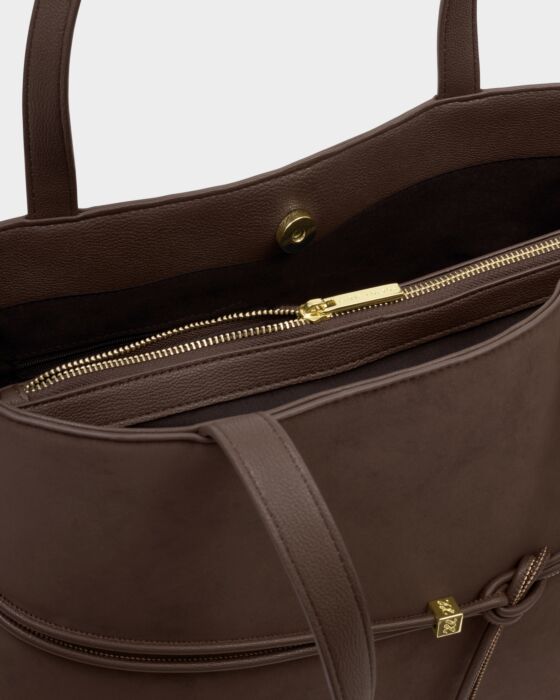 Katie Loxton Bitter Chocolate Suedette Lori Tote Bag