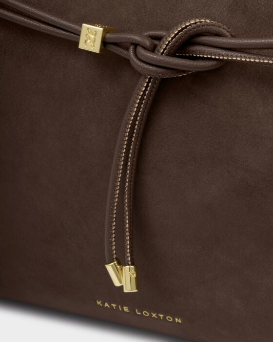 Katie Loxton Bitter Chocolate Suedette Lori Tote Bag