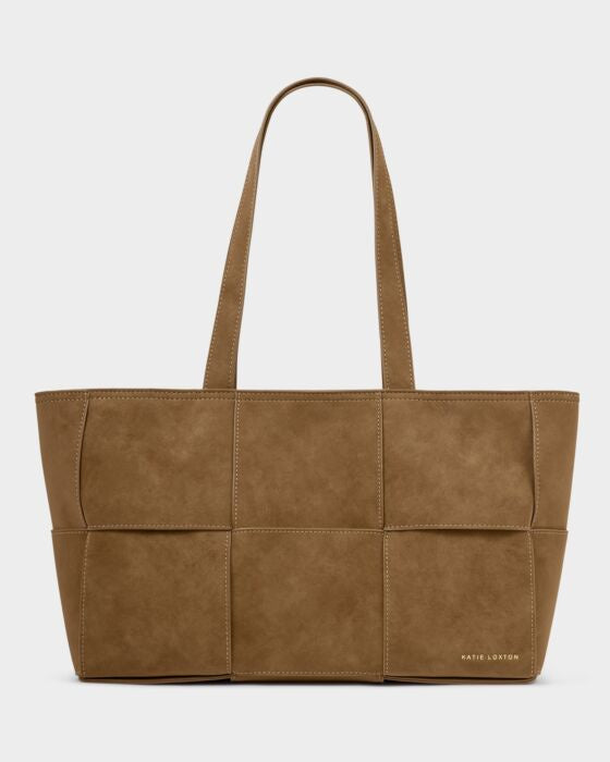 Katie Loxton Caramel Taya Woven Suedette Tote Bag