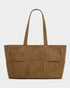 Katie Loxton Caramel Taya Woven Suedette Tote Bag