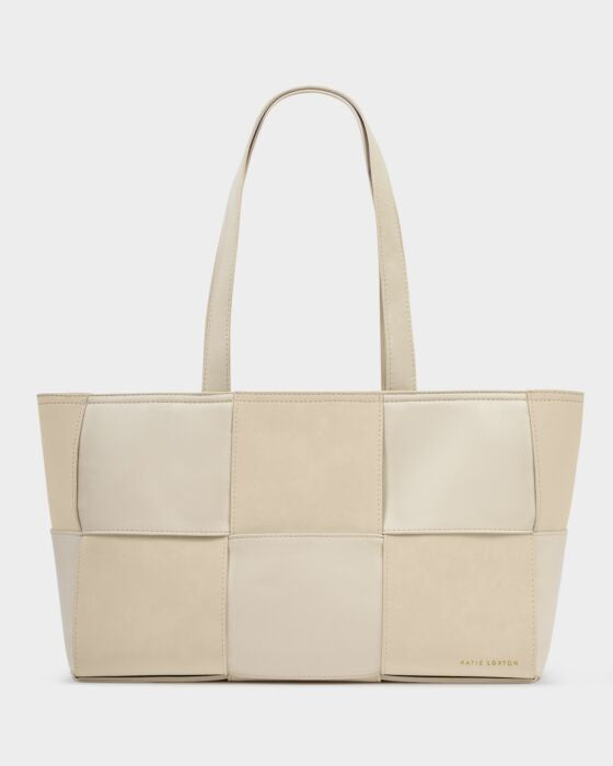 Katie Loxton Off White Taya Woven Suedette Tote Bag