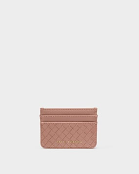Katie Loxton Pink Clay Nova Woven Texture Cardholder