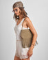 Katie Loxton Taupe Suedette Cali Fringe Small Shoulder Bag
