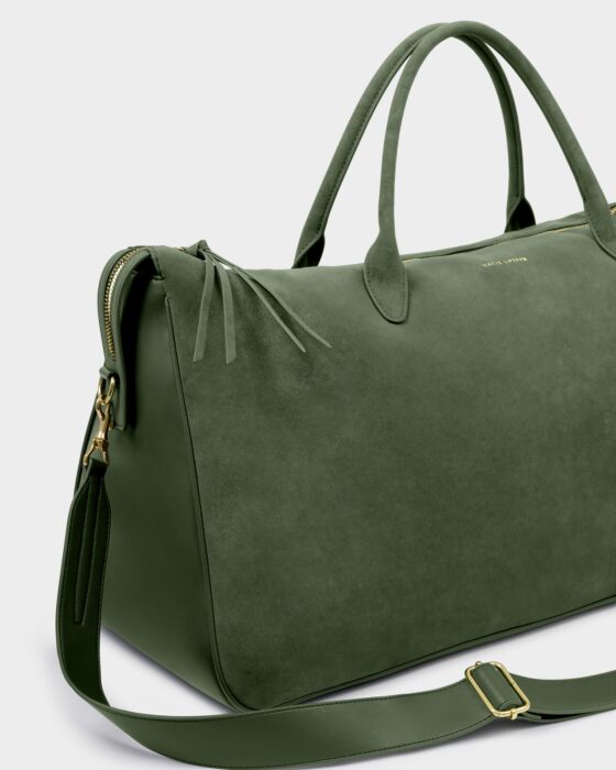 Katie Loxton Forest Green Suedette Ascot Weekend Bag & Pouch Organiser