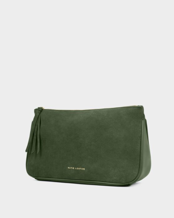 Katie Loxton Forest Green Suedette Ascot Weekend Bag & Pouch Organiser